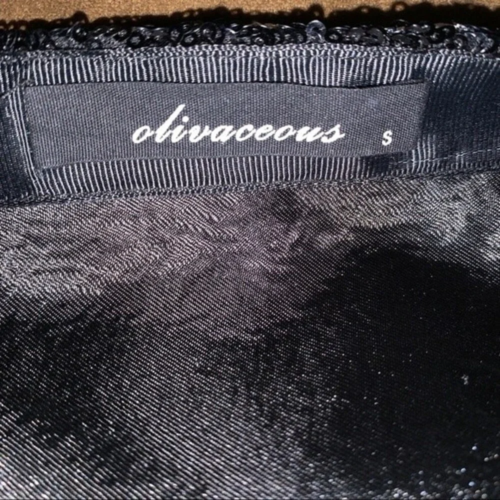 Oliviaceous Skirt Mini black beaded sparkle